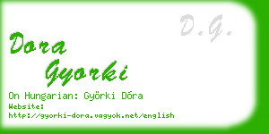 dora gyorki business card