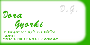 dora gyorki business card